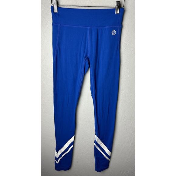 Tory Burch Sport Blue Weightless Chevron Leggings Women’s XS Active Workout - Picture 1 of 3